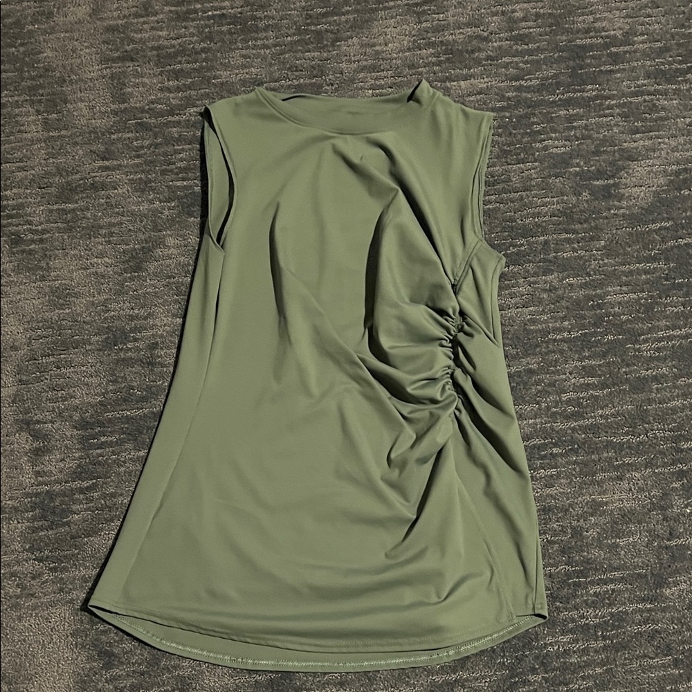 Elegant Sleeveless Green Tank Top
